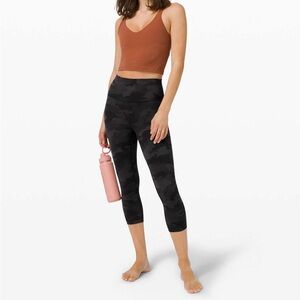 Lululemon Wunder Under Crop leggings High-Rise black camo heritage 365 size 10